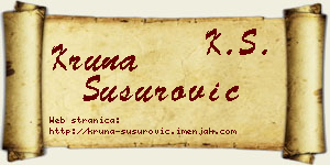 Kruna Susurović vizit kartica